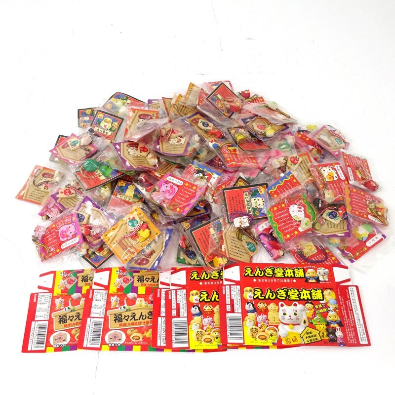 ★未使用★えんぎ堂本舗 大量まとめセット マスコット キーホルダー (弁財天/招き猫/恋愛運アップ招き猫/開運/恵比寿など)★【TY735】
