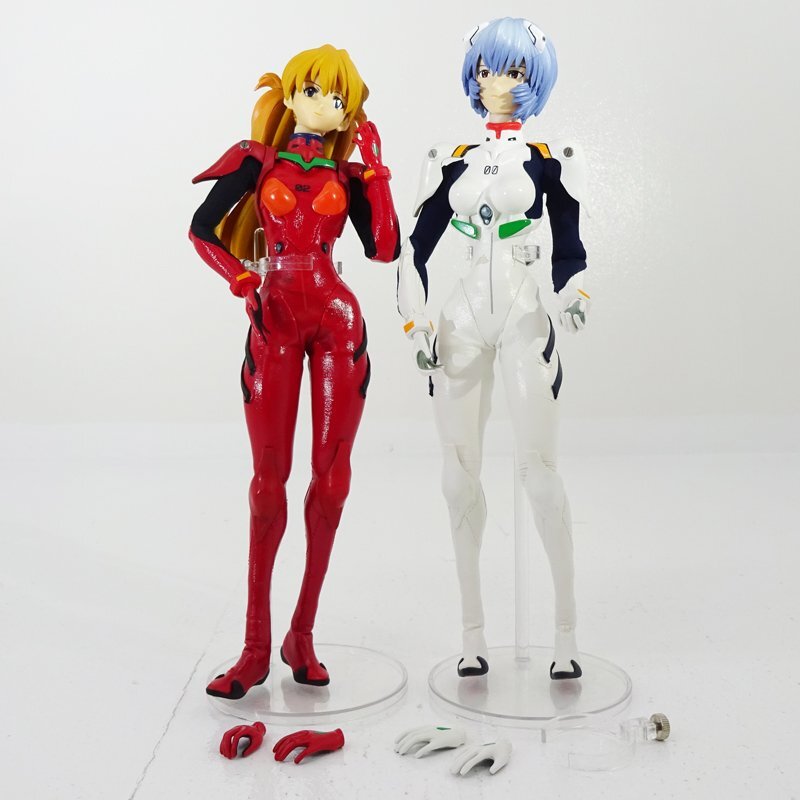 ★ジャンク★新世紀エヴァンゲリオン アスカ・ラングレー 綾波レイ プラグスーツVer. フィギュア 2点セット★【TY717】