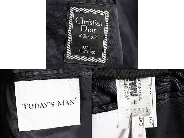 80s USA製 クリスチャン ディオール ダブルブレスト テーラード