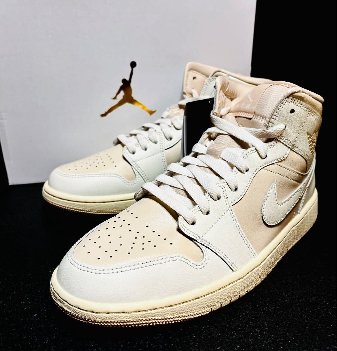 ☆送料込■新品26.5cm■ナイキ エア ジョーダン１MID レジェンドライトブラウン/モスリン/セイル AIR JORDAN 1 WMNS