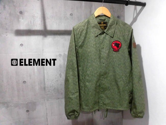 ELEMENTエレメント WOLFEBORO COLLECTION Murray Military ワッペン付き コーチジャケットM/メンズ/AH021-754/スケートボード スノーボード