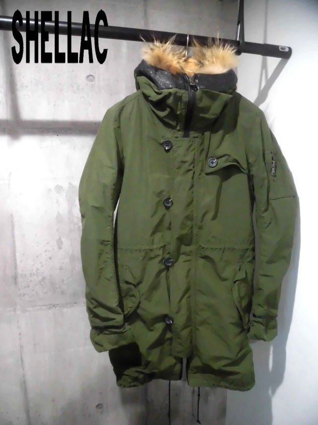 B.L.F.　SHELLAC シェラック モッズコート SHELLAC シェラック リアルファー ボアライナー付き モッズ