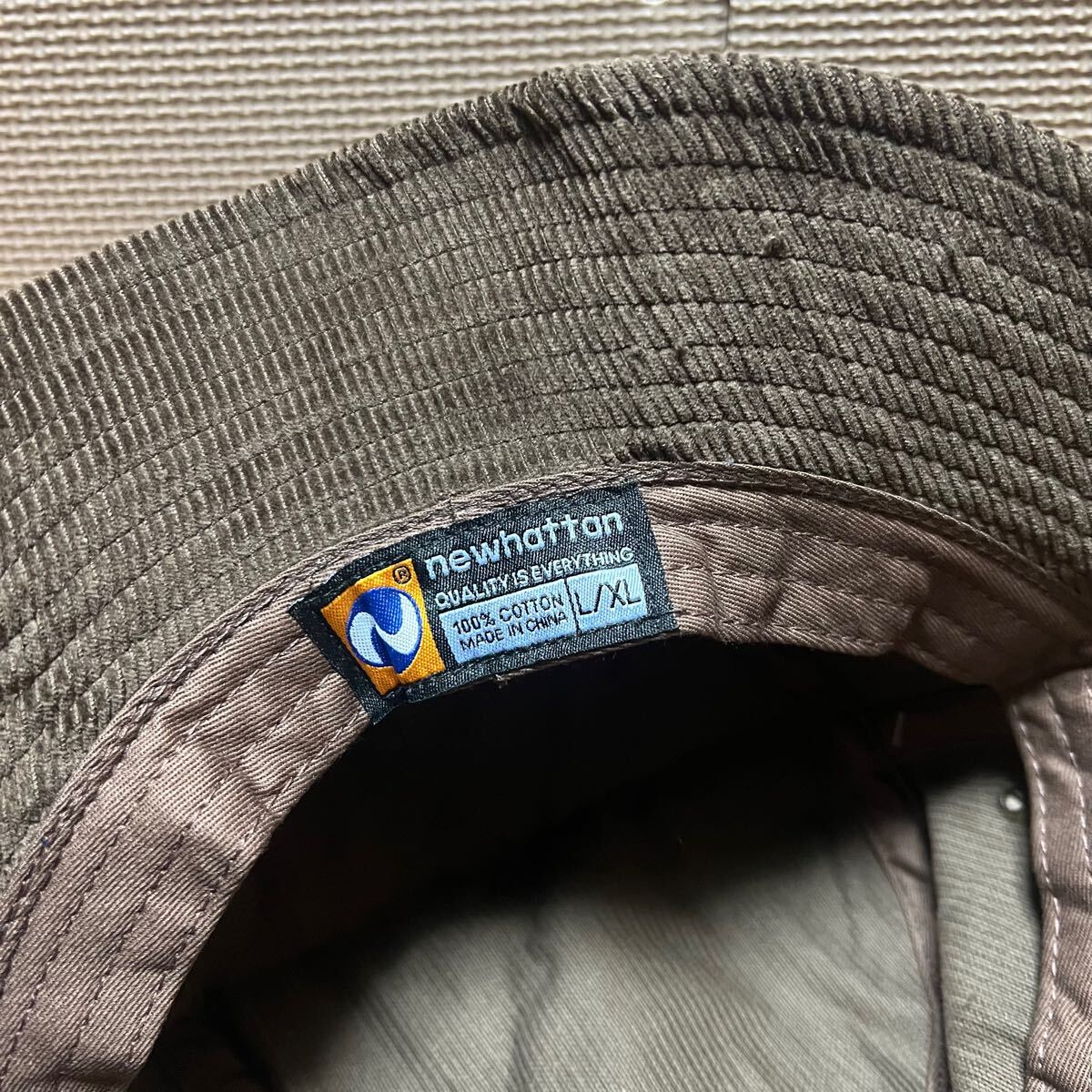 新品未使用 ニューハッタン バケットハット コーデュロイのダークブラウン 茶 L/XL_画像3