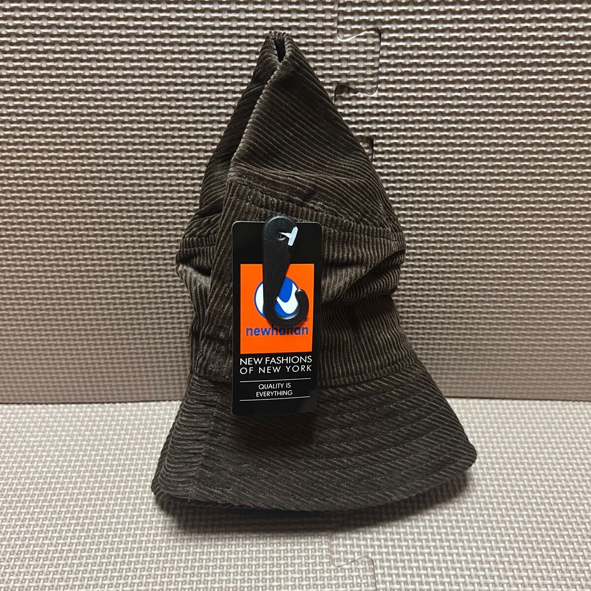 新品未使用 ニューハッタン バケットハット コーデュロイのダークブラウン 茶 L/XL_画像4