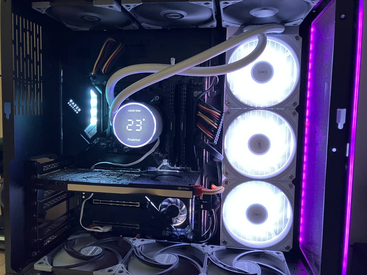 【動作確認済】ゲーミングPC（Windows11・DDR4 32GB・Ryzen 9 5900X・RTX A4000・1500W電源・簡易水冷）