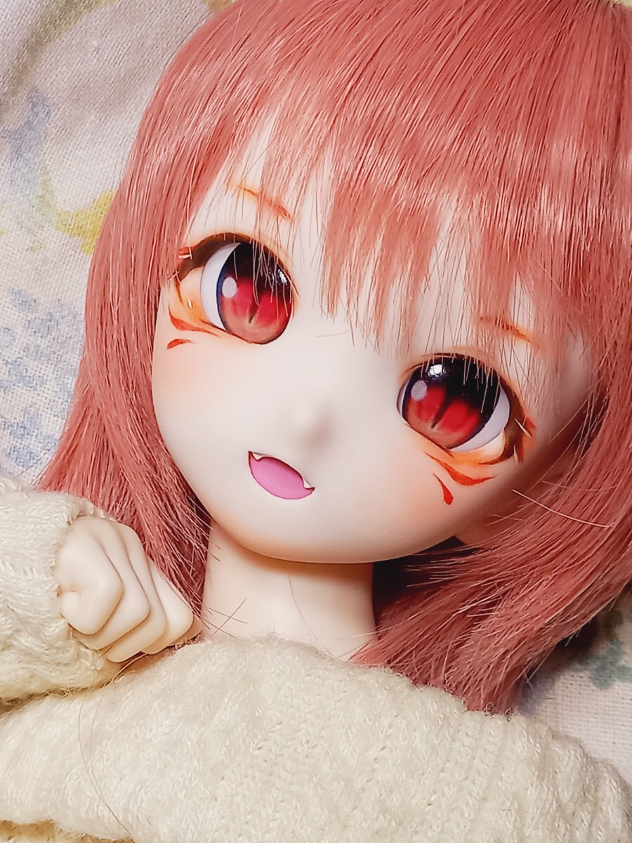 DDH-10カスタムヘッド(セミホワイト肌)+ドールアイ2種類｜人形