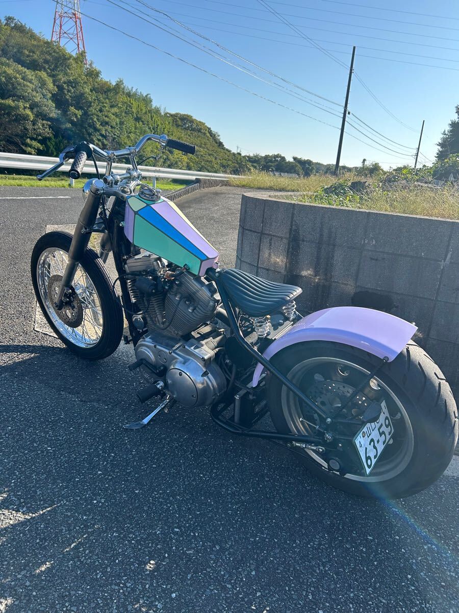スポーツスター　ワンオフ　リジットサス スポーツスター リジッドサスペンション｜ハーレーカスタム
