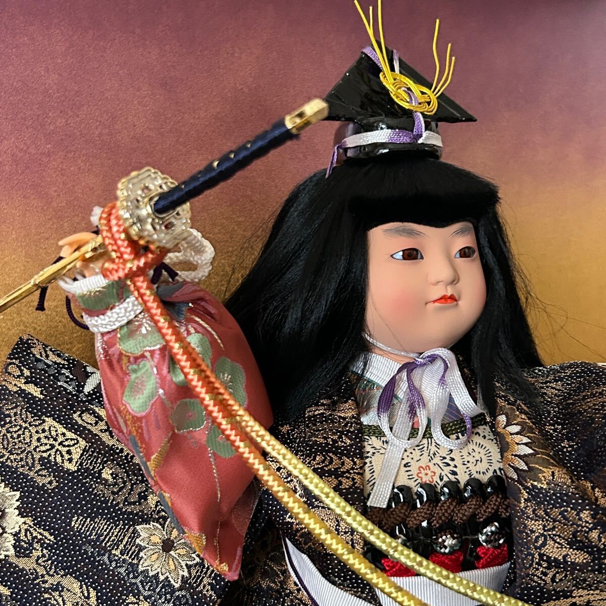 【五月人形】人形の秀月?武者人形?節(jié)句祝い?秀月云海?ガラスケース&専用箱付き?10號(hào)サイズ