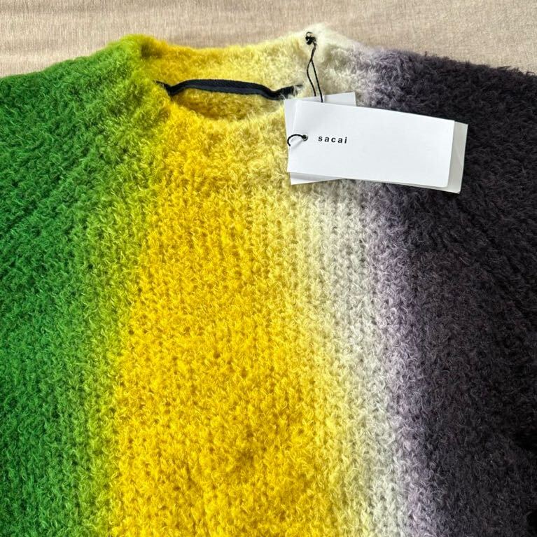 4新品 sacai メンズ タイダイ ニット セーター ブラック 4新品 sacai メンズ タイダイ ニット セーター ブラック