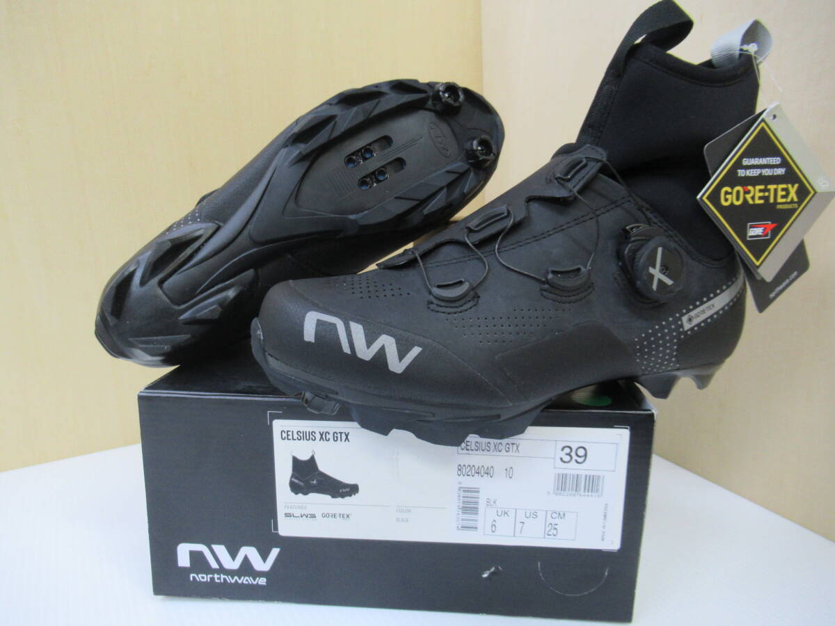 NW CELSIUS XC GTX BLACK EU39 25.0cm ノースウェーブ ウインターシューズ MTB