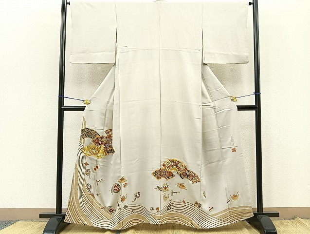 平和屋着物■豪華色留袖　作家物　駒刺繍　正倉院地紙重ね　金彩　正絹　逸品　BAAK7312me