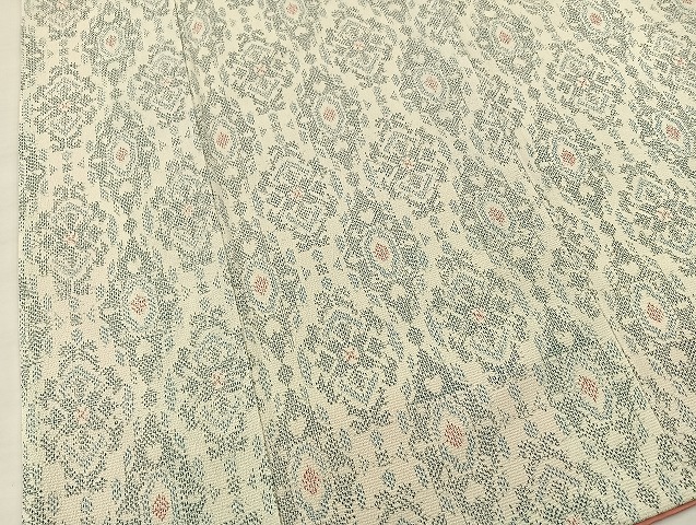 平和屋着物■本塩沢　吉祥花文　逸品　BAAK9161yt