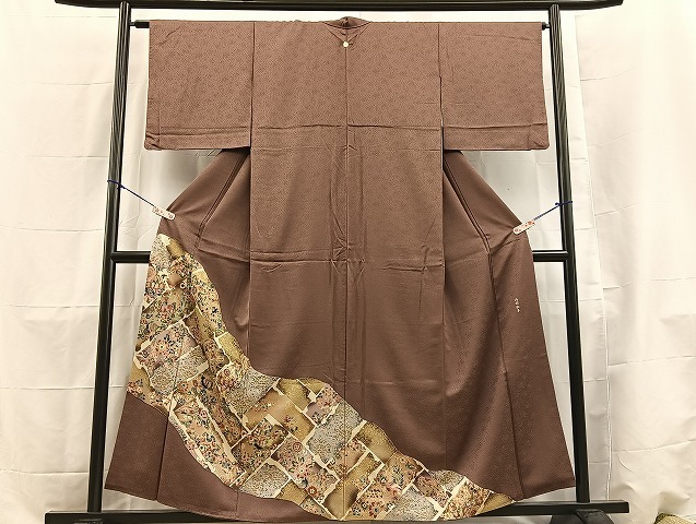 平和屋着物■豪華色留袖　作家物　石垣花鳥文　金彩　逸品　BAAK3145fc