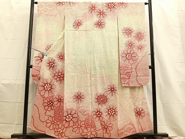 平和屋着物■豪華振袖　総絞り　道長菊文　正絹　逸品　BAAK7284ph