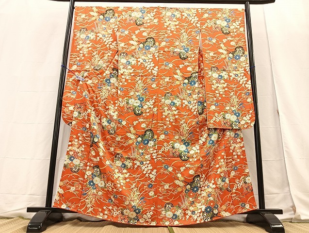 平和屋着物■豪華振袖　花車　金彩　正絹　逸品　BAAL6565my