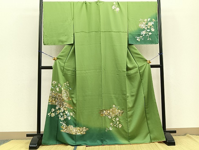 平和屋着物■訪問着　宝相華　暈し染め　金銀彩　正絹　逸品　未使用　BAAK7330me