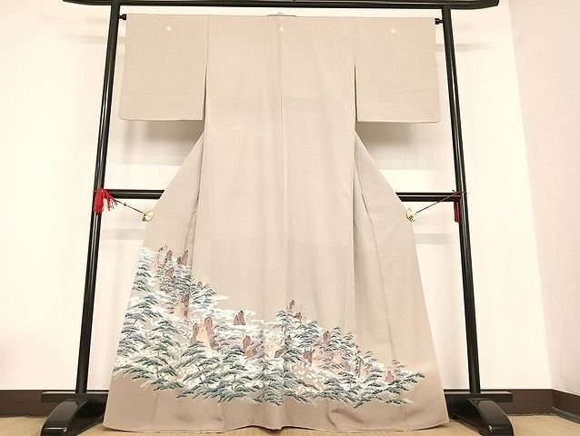 平和屋着物■豪華色留袖　松 楓 梅　暈し染め　正絹　逸品　AAAK9783Bph