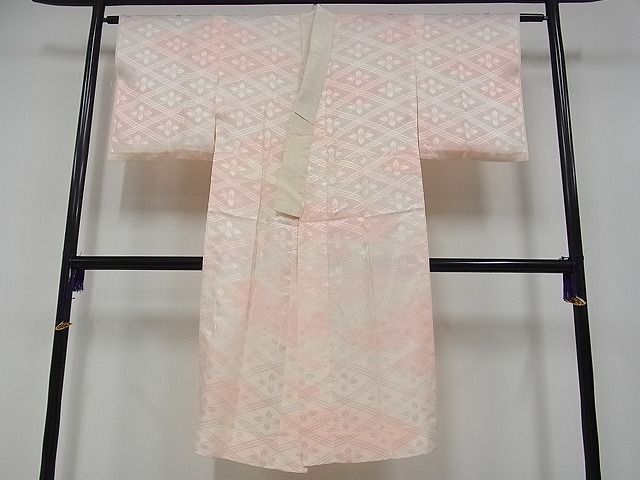 平和屋着物■長襦袢　無双仕立て　花菱地紋　暈し染　正絹　逸品　B-wt6506