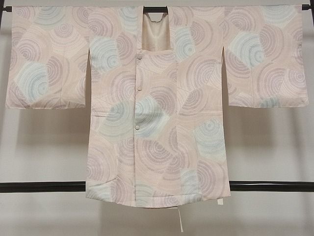 平和屋着物■道行コート　切嵌青海波　正絹　逸品　B-wt5961