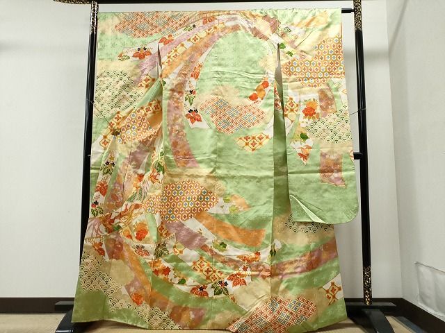 平和屋着物■豪華振袖　駒刺繍　鳳凰吉祥花文　金彩　逸品　CAAI7909yc