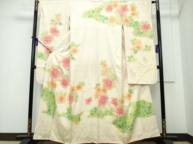 平和屋着物●豪華振袖　総刺繍　草花文　逸品　CAAI6739vf