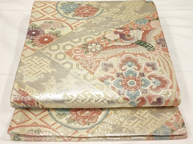 平和屋着物◎佐賀錦 六通柄袋帯 聚楽秀華文 金銀糸 正絹 逸品 平和屋着物◎佐賀錦 六通柄袋帯 聚楽秀華文 金銀糸 正絹 逸品