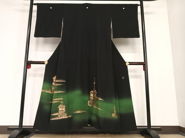 平和屋着物■TOKI志すい キモノモードオリジナルブランド　黒留袖　山車　正絹　逸品　AAAK9995Bph