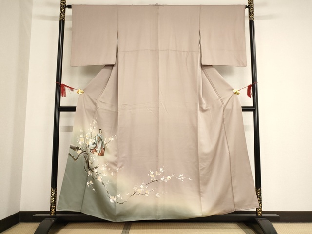 平和屋着物■豪華色留袖　能楽師　枝梅文　暈し染め　金彩　正絹　逸品　AAAM2406Aja