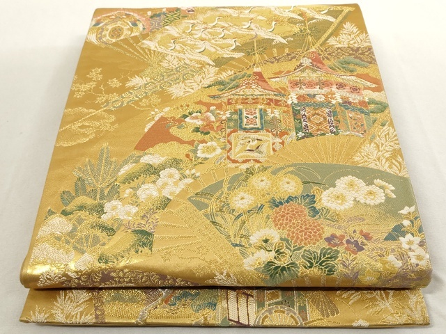 平和屋着物□西陣 とみた 琳派瑞祥錦 六通柄袋帯 本金箔