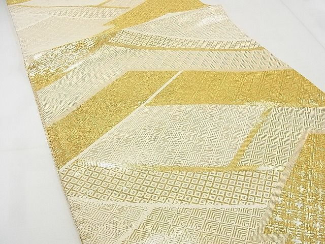 平和屋着物◎佐賀錦 全通柄袋帯 松皮菱文 金糸 正絹 逸品 平和屋着物◎佐賀錦 全通柄袋帯 松皮菱文 金糸 正絹 逸品