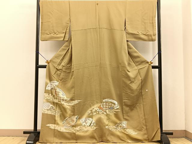 平和屋着物■豪華色留袖　作家物　駒刺繍　地紙吉祥花文　暈し染め　金彩　健勝苑扱い　正絹　逸品　BAAK9855xa