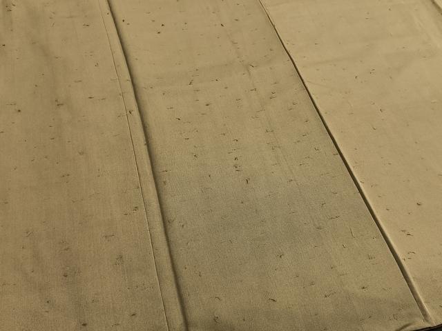 平和屋着物■男性　髭紬　深川鼠色　正絹　逸品　BAAL8278xi