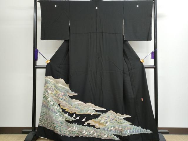 平和屋着物■豪華黒留袖　作家物　風景文　逸品　CAAI3013fb