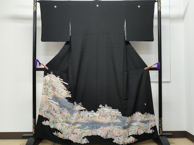 平和屋着物■豪華黒留袖　作家物　御所解文　　逸品　CAAI2866fb
