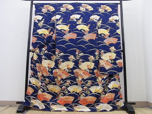平和屋着物■豪華振袖　駒刺繍　地紙花文　金彩　逸品　BAAJ2805ct