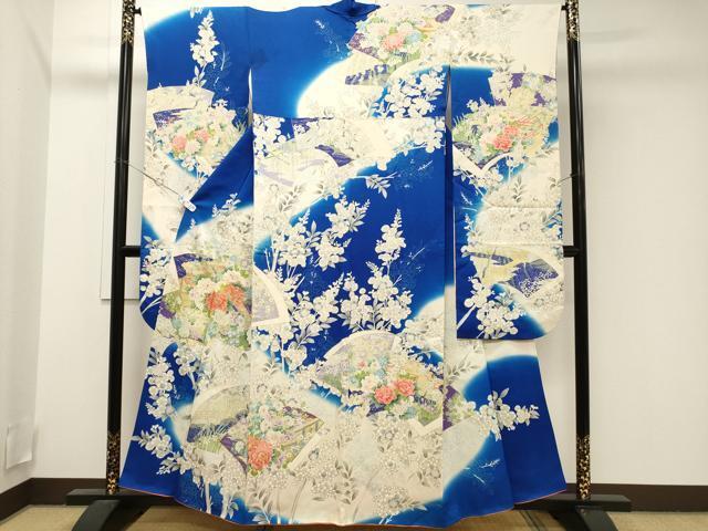 平和屋着物■豪華振袖　駒刺繍　地紙枝花文　暈し染め　金彩　逸品　CAAI7159ev