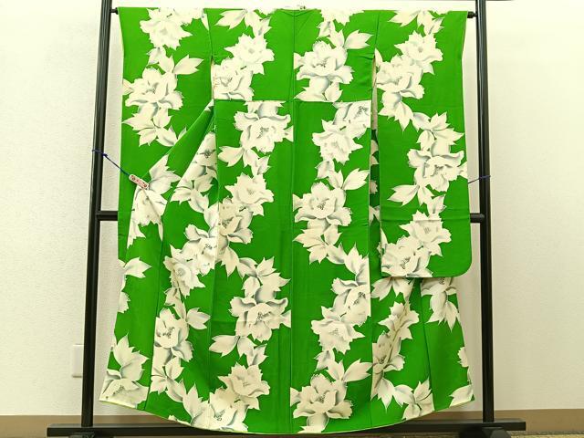平和屋着物■豪華振袖　刺繍　舞花文　正絹　逸品　BAAL8588me