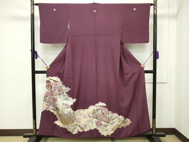 平和屋着物■豪華色留袖　人物風景文　金彩　正絹　逸品　CAAI4715in