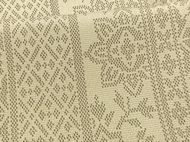 平和屋着物■本塩沢　入子菱花間道　やまと誂製　正絹　逸品　BAAL2401hv