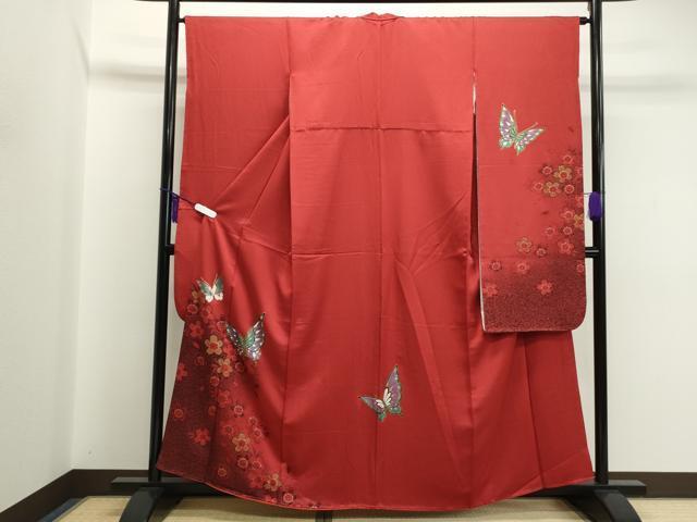 平和屋着物■豪華振袖　花蝶文　金彩　正絹　逸品　CAAJ3748th