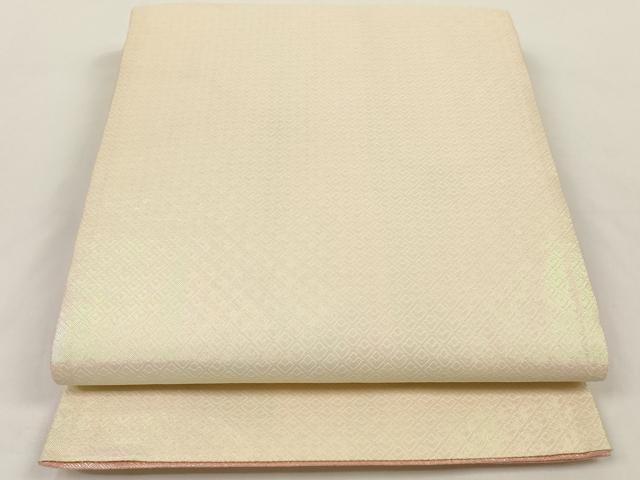 平和屋着物◎佐賀錦 両面全通柄袋帯 紗綾形 銀糸 正絹 逸品