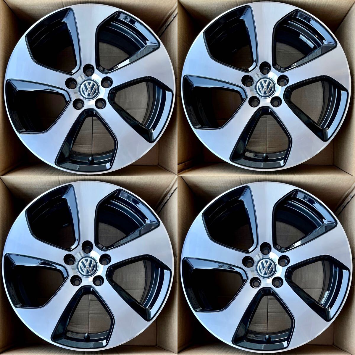 即決◆RONAL製◆納車外し◆極上美品◆フォルクスワーゲン　ゴルフ7 VII GTI 純正ホイール18インチ4本セット◆7.5J-18 PCD112 5H +51 ハブ57