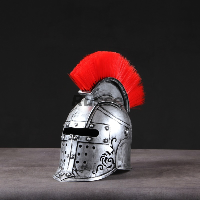 オブジェ 鉄兜 シルバー ローマ兵 ヘルメット 中世 レプリカ おしゃれ インテリア 北欧 装飾品 ブリギ 飾り 兜 鎧 防具 コレクター