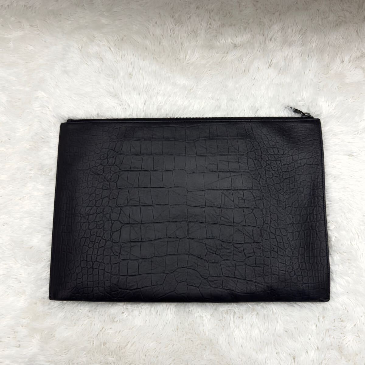 SAINT LAURENT サンローラン　クロコダイルレザー クラッチバッグ SAINT LAURENT クロコダイルレザー クラッチバッグ