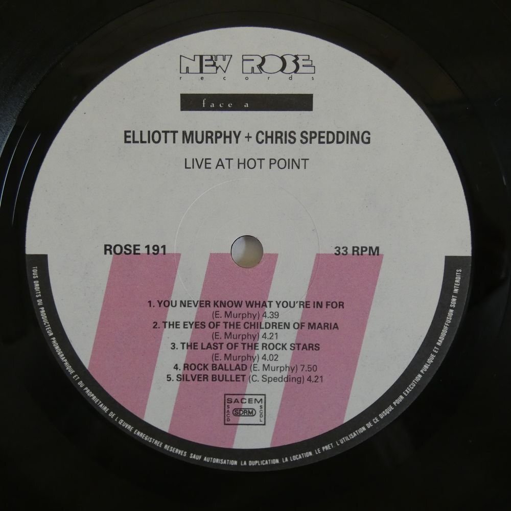 48028690;[France запись ]Elliott Murphy Special Guest Chris Spedding / Live - Hot Point