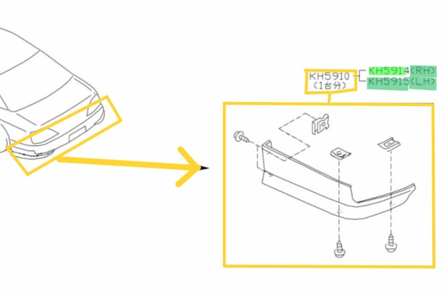 ★左右セット 超希少 未使用 純正 日産 リアサイドプロテクター プロテクターリアサイド パネルガード Nissan Silvia シルビア S15_画像3
