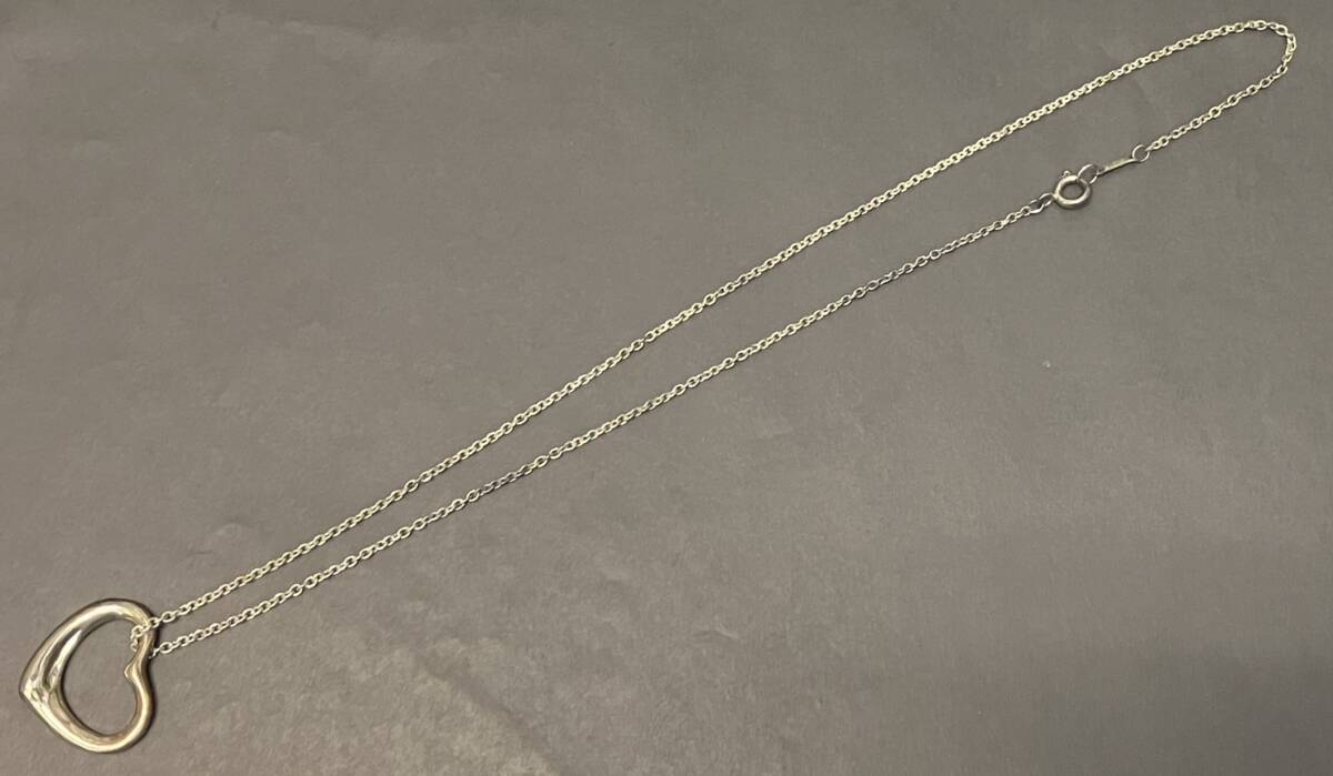 1円～【中古/美品】 TIFFANY＆Co ティファニー エルサペレッティ オープンハート SV925 ネックレス ペンダント アクセサリー シルバー系