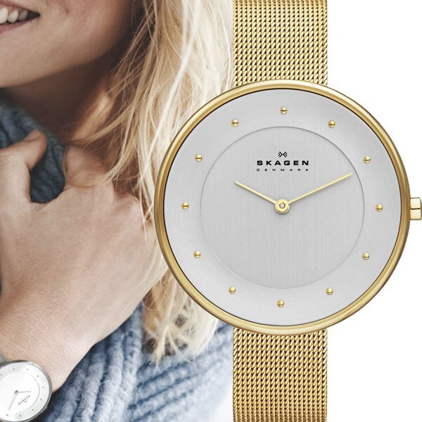 【オンラインショップ】 ☆SKAGEN ゴールド gold SKW2141 Mesh Steel Gitte スカーゲン スカーゲン