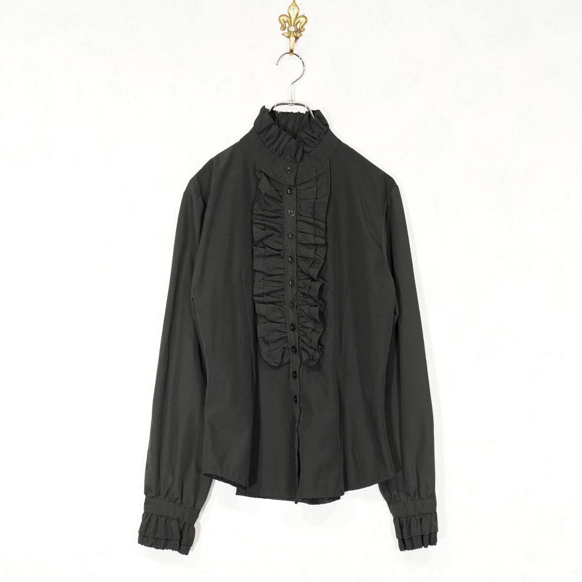 USA VINTAGE FRILL DESIGN BLOUSE/アメリカ古着フリルデザインブラウス_画像5