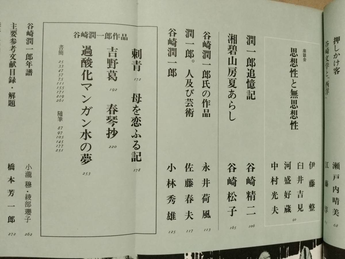 文蕓読本 谷崎潤(rùn)一郎 河出書房新社 伊藤整 武田泰淳 福田恆存 三島由紀(jì)夫 永井荷風(fēng) 佐藤春夫 小林秀雄 河盛好蔵 江藤淳